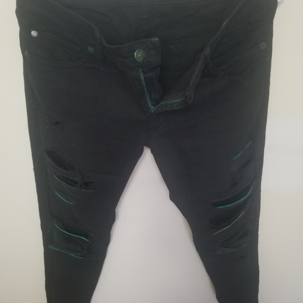 Polo by Ralph Lauren Black Ripped Skinny Jeans